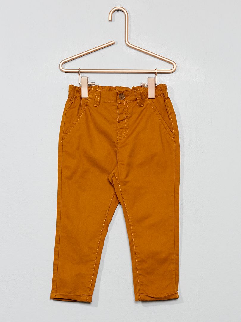 Pantaloni chino twill leggero GIALLO - Kiabi