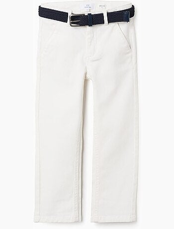 Pantaloni chino in twill slim fit con cintura