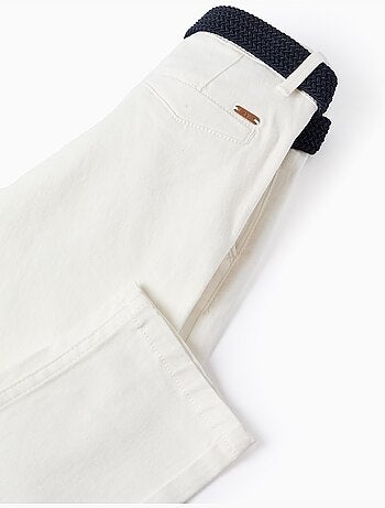 Pantaloni chino in twill slim fit con cintura