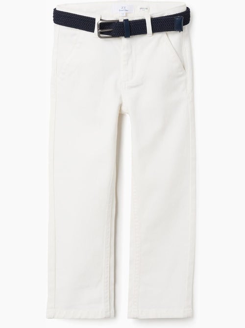 Pantaloni chino twill slim fit con cintura - Kiabi