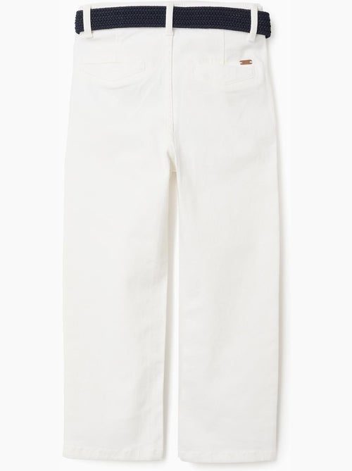 Pantaloni chino twill slim fit con cintura - Kiabi