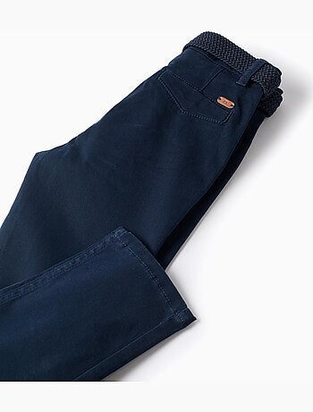 Pantaloni chino in twill slim fit con cintura