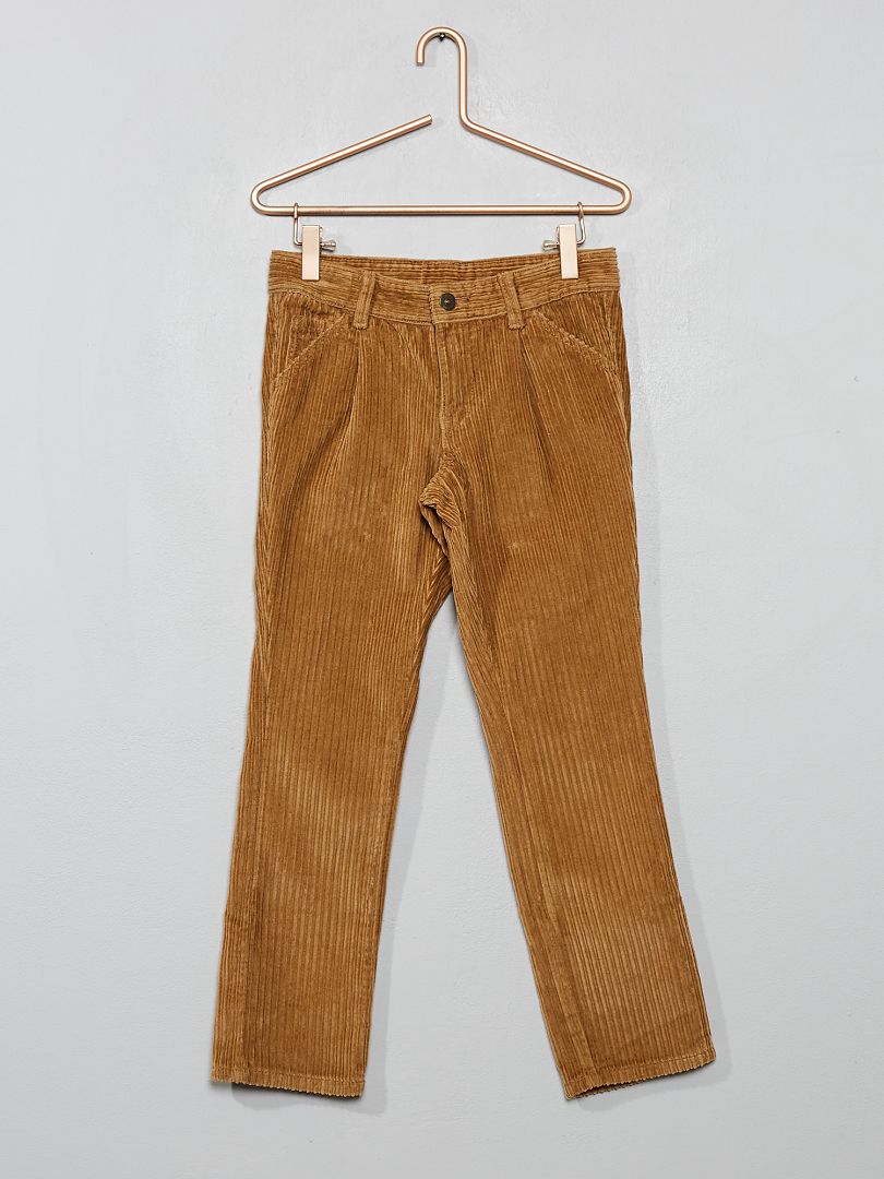 Pantaloni chino velluto a coste BEIGE - Kiabi