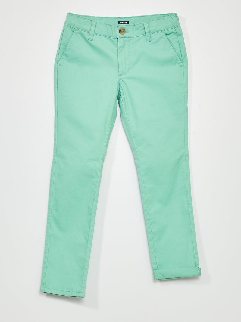 Pantaloni chino VERDE - Kiabi