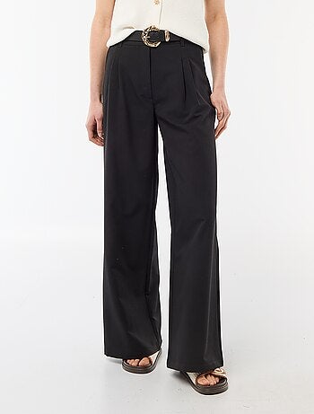 Pantaloni city a taglio ampio con cintura