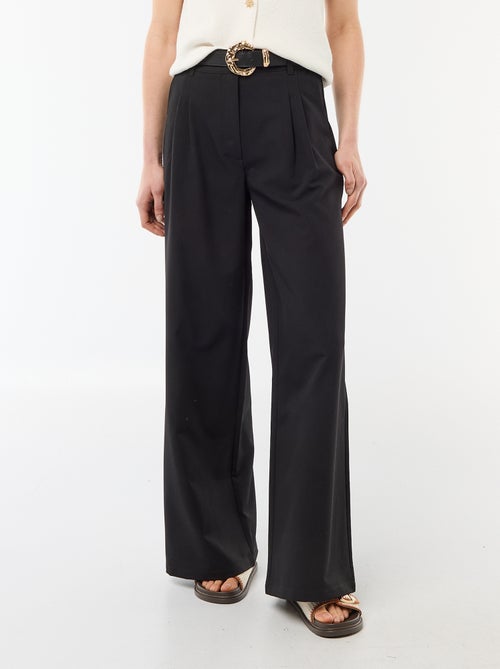 Pantaloni city a taglio ampio con cintura - Kiabi