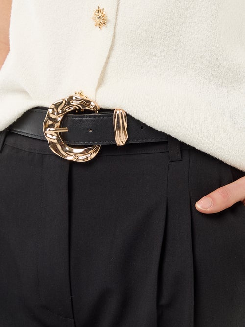 Pantaloni city a taglio ampio con cintura - Kiabi