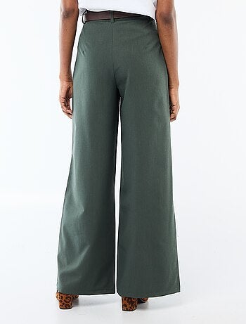 Pantaloni city a taglio ampio con cintura