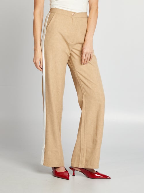 Pantaloni city larghi con Bande laterali - Kiabi