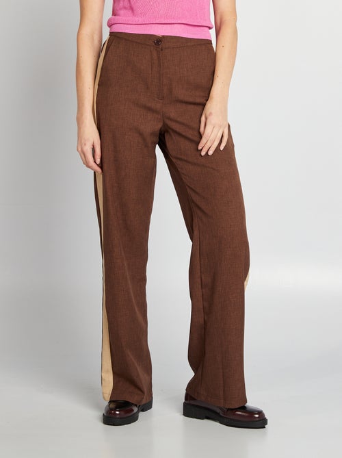 Pantaloni city larghi con Bande laterali - Kiabi