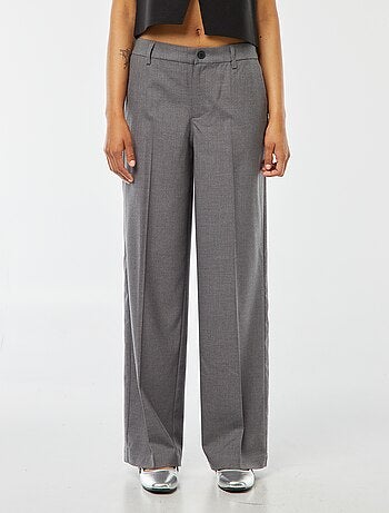 Pantaloni city larghi con pinces