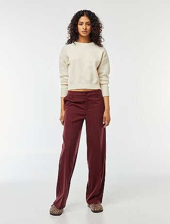 Pantaloni city larghi con pinces
