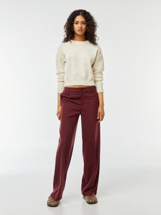 Pantaloni city larghi con pinces