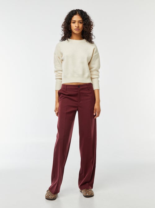 Pantaloni city larghi con pinces - Kiabi
