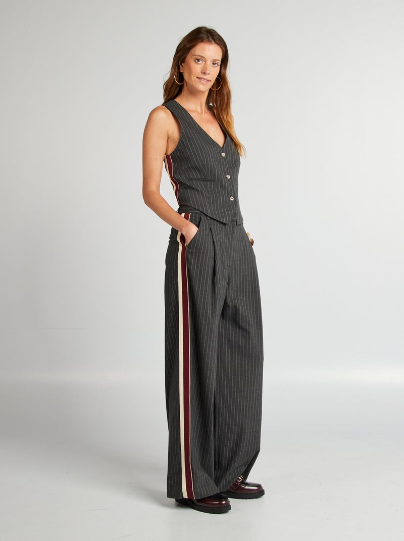 Pantaloni city larghi GRIGIO - Kiabi