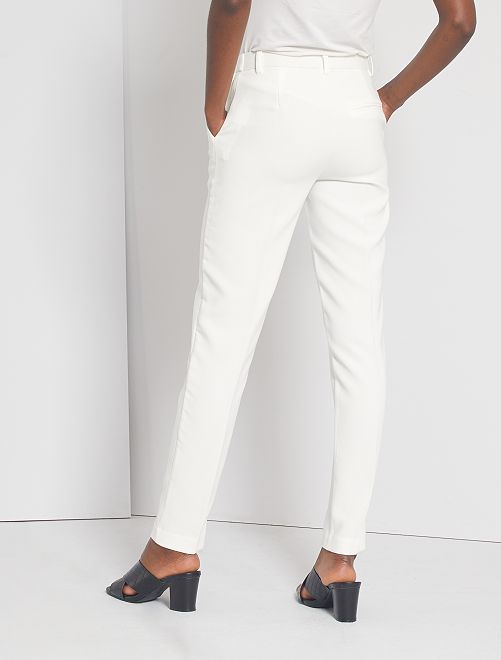 Pantaloni city taglio dritto - bianco neve - Kiabi - 15.00€