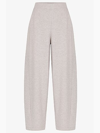 Pantaloni comfort caldi melange a vita alta penti