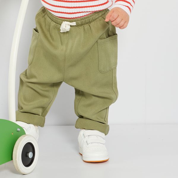 Pantaloni comfort in viscosa neonato - verde kaki - Kiabi - 9,00€