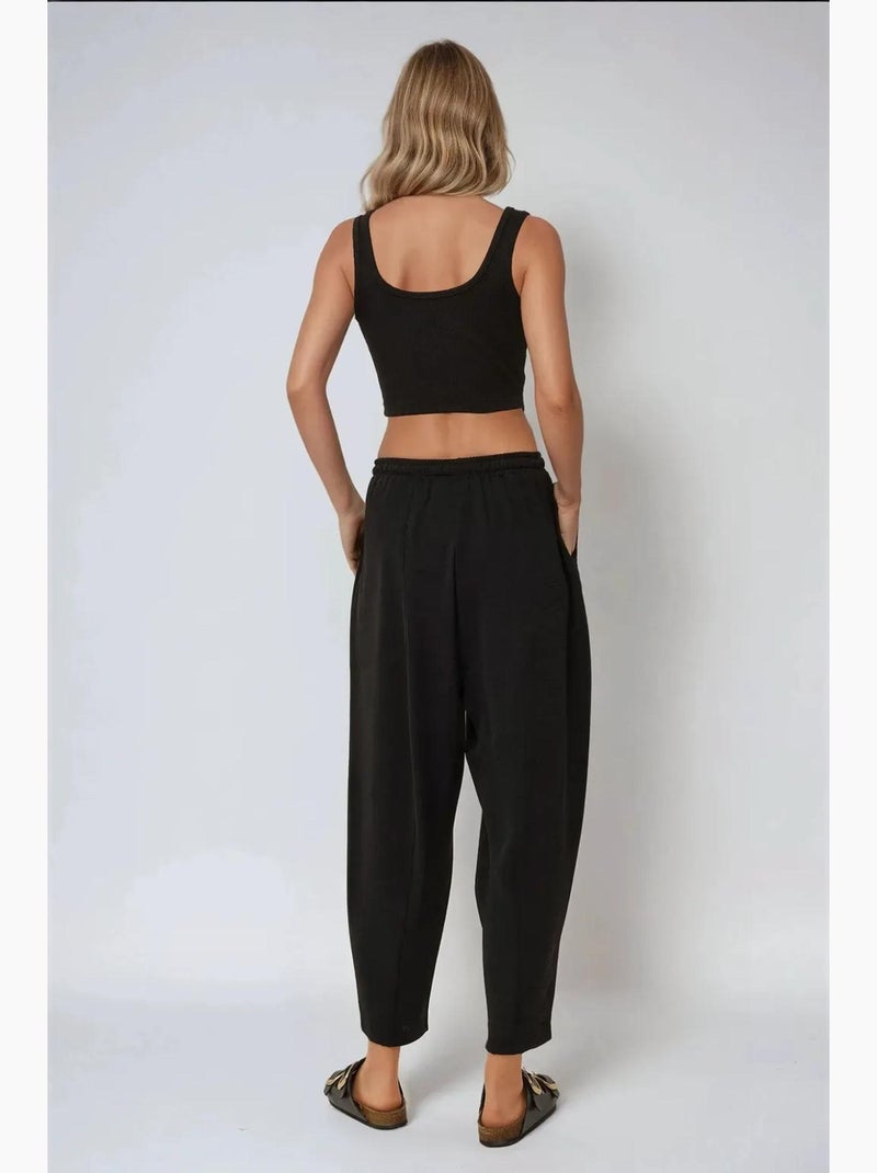 Pantaloni comodi con elastico in vita hiccup Nero - Kiabi