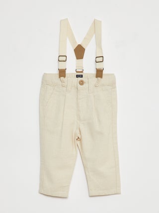 Pantaloni con bretelle