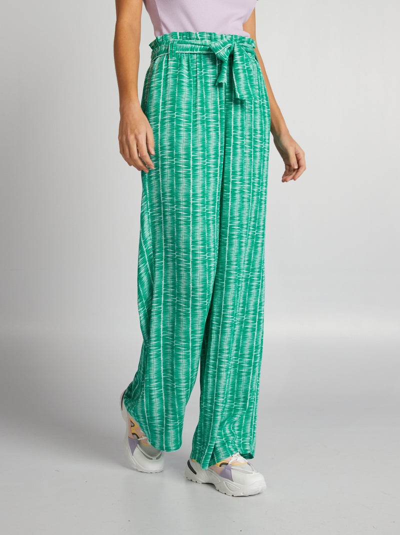 Pantaloni da donna in tessuto con elastico
