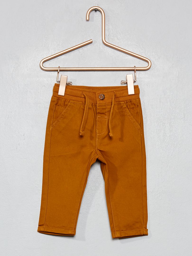 Pantaloni con cordoncini da stringere GIALLO - Kiabi