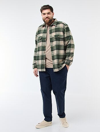 Pantaloni con coulisse in cotone tinta unita