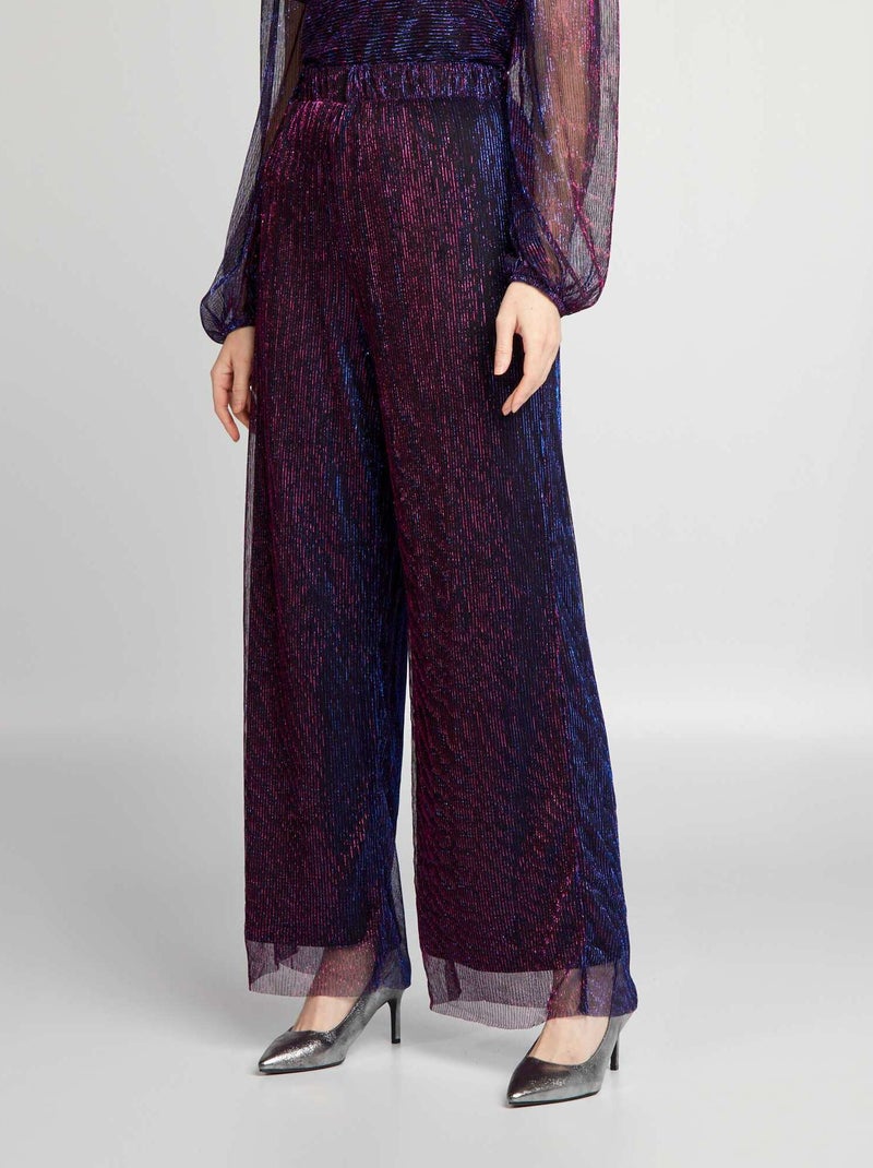 Pantaloni con fibre metallizzate VIOLA - Kiabi