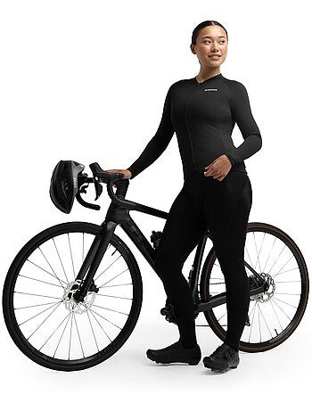 Pantaloni con fondello a gamba lunga donna ciclismo donna core lookout
