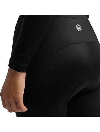 Pantaloni con fondello a gamba lunga donna ciclismo donna core lookout