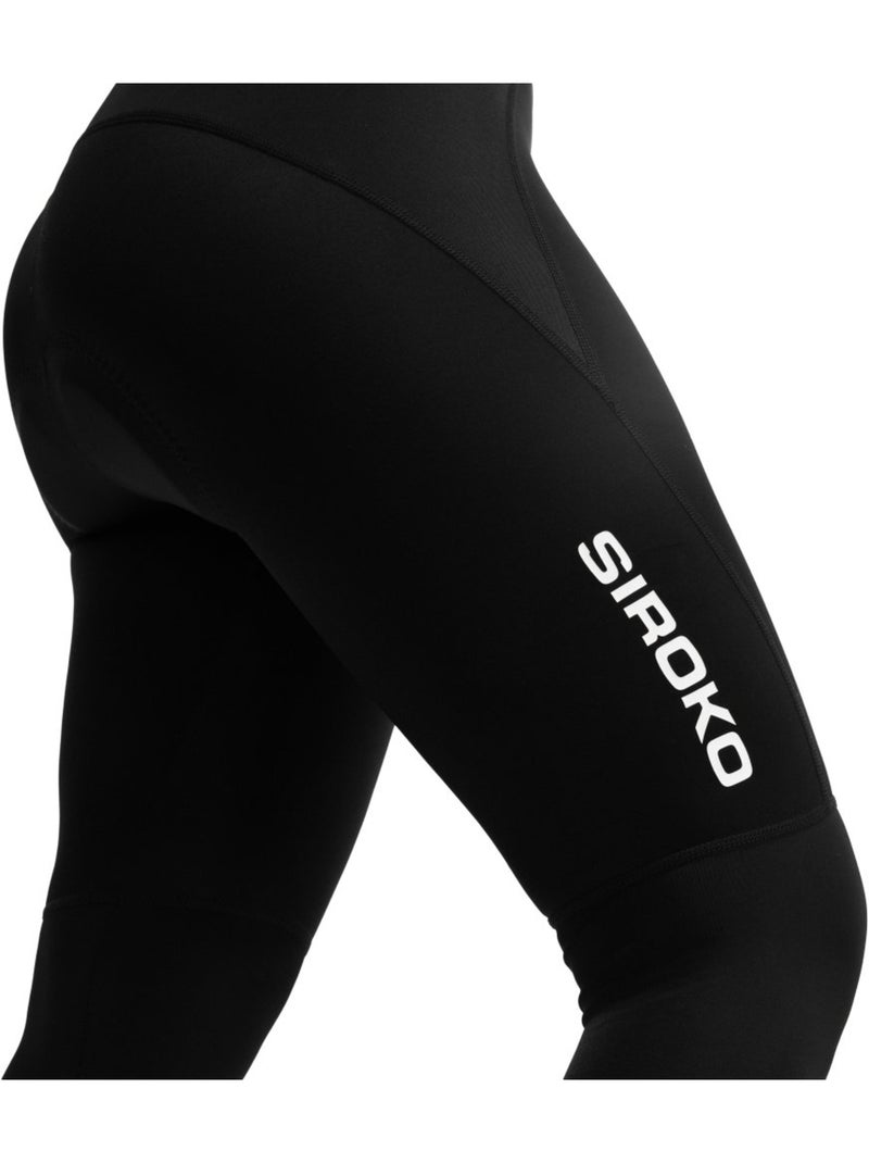 Pantaloni con fondello a gamba lunga donna ciclismo donna core lookout Nero - Kiabi