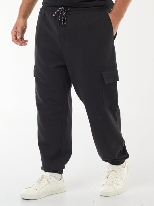 Pantaloni con fondo elasticizzato in cotone tinta unita - Kiabi