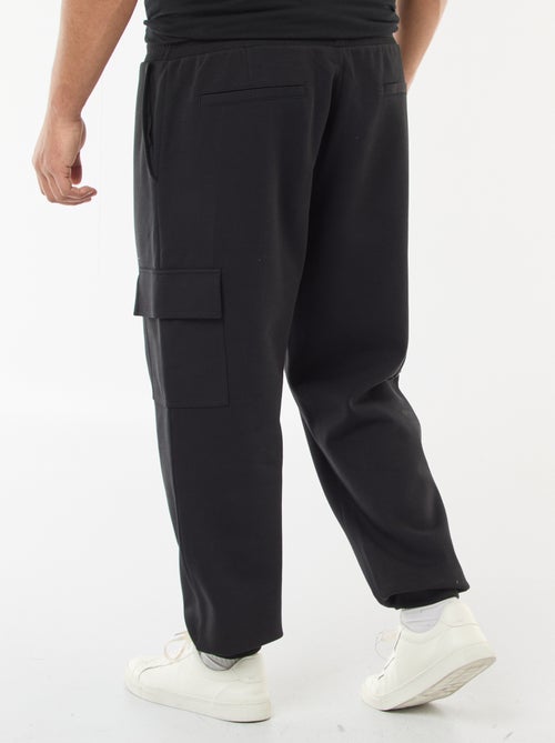 Pantaloni con fondo elasticizzato in cotone tinta unita - Kiabi
