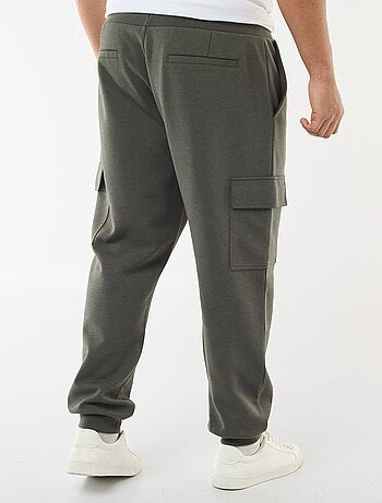 Pantaloni con fondo elasticizzato in cotone tinta unita