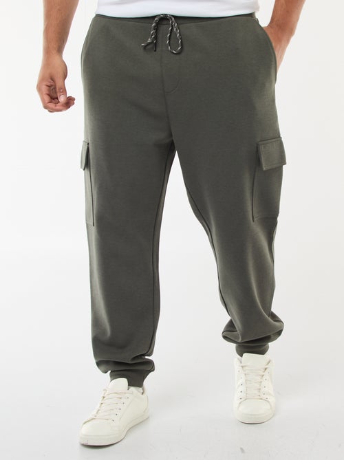 Pantaloni con fondo gamba aderente in cotone tinta unita - Kiabi