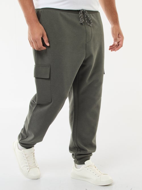 Pantaloni con fondo gamba aderente in cotone tinta unita - Kiabi