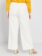 Saldi pantaloni eleganti taglie forti a prezzi scontati da donna - moda Taglie  forti donna | bianco | Kiabi
