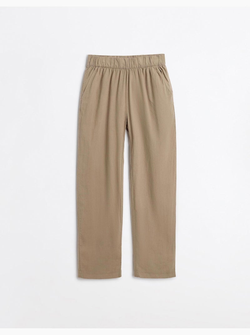Pantaloni con lino, MO Fashion Beige - Kiabi