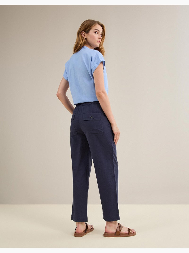 Pantaloni con lino, MO Fashion Blu - Kiabi