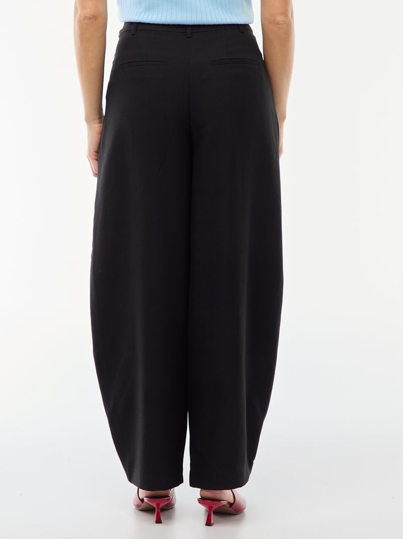 Pantaloni con pinces asimmetrici Nero - Kiabi