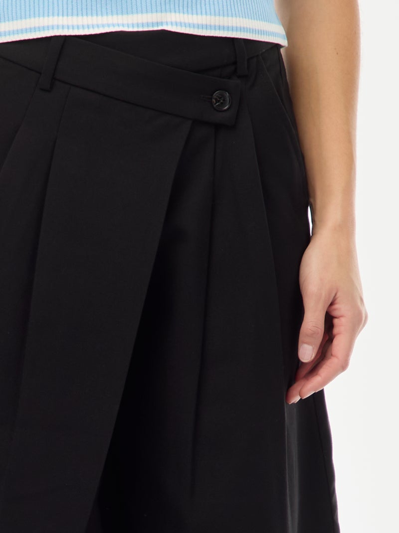 Pantaloni con pinces asimmetrici Nero - Kiabi