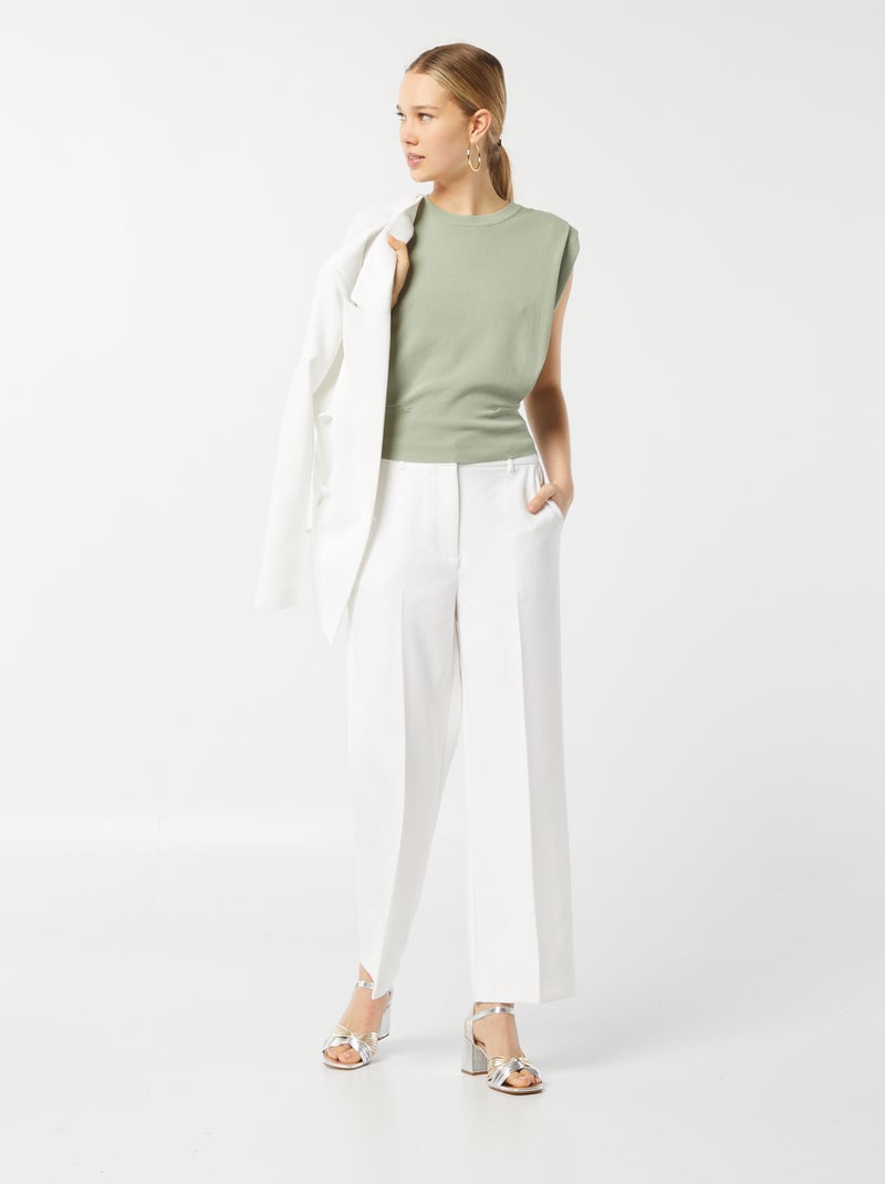 Pantaloni con pinces bianco - Kiabi