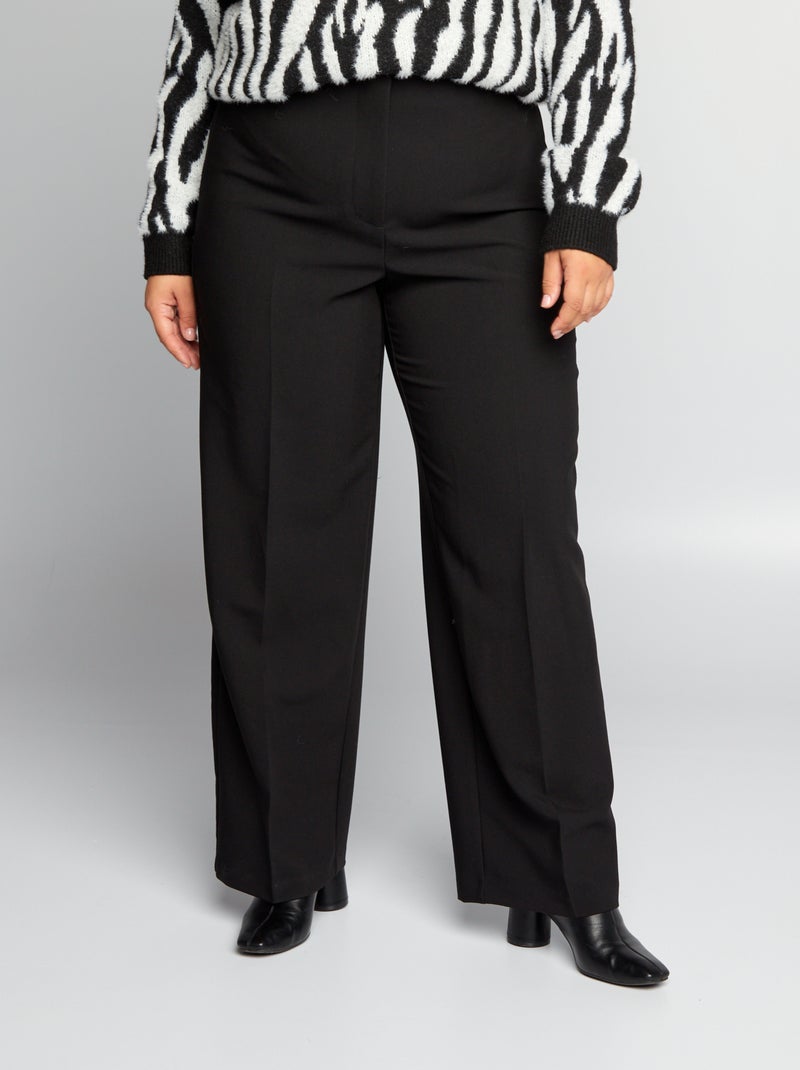 Pantaloni con pinces nero - Kiabi