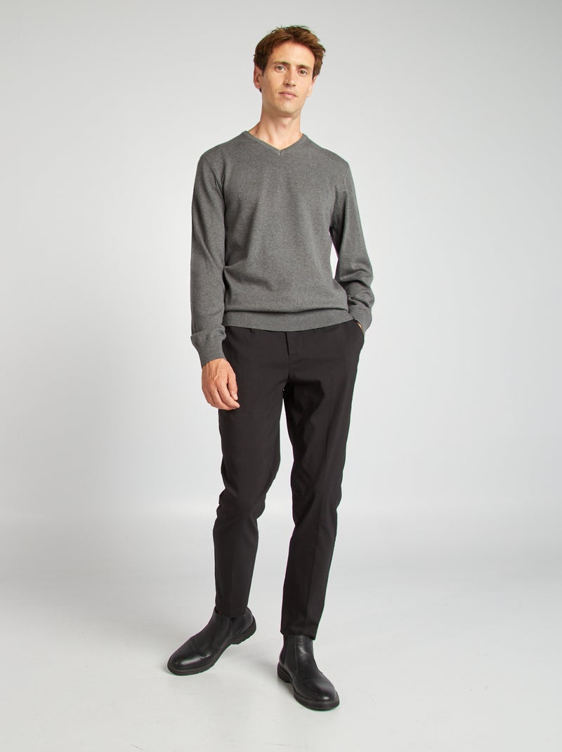Pantaloni con pinces nero - Kiabi