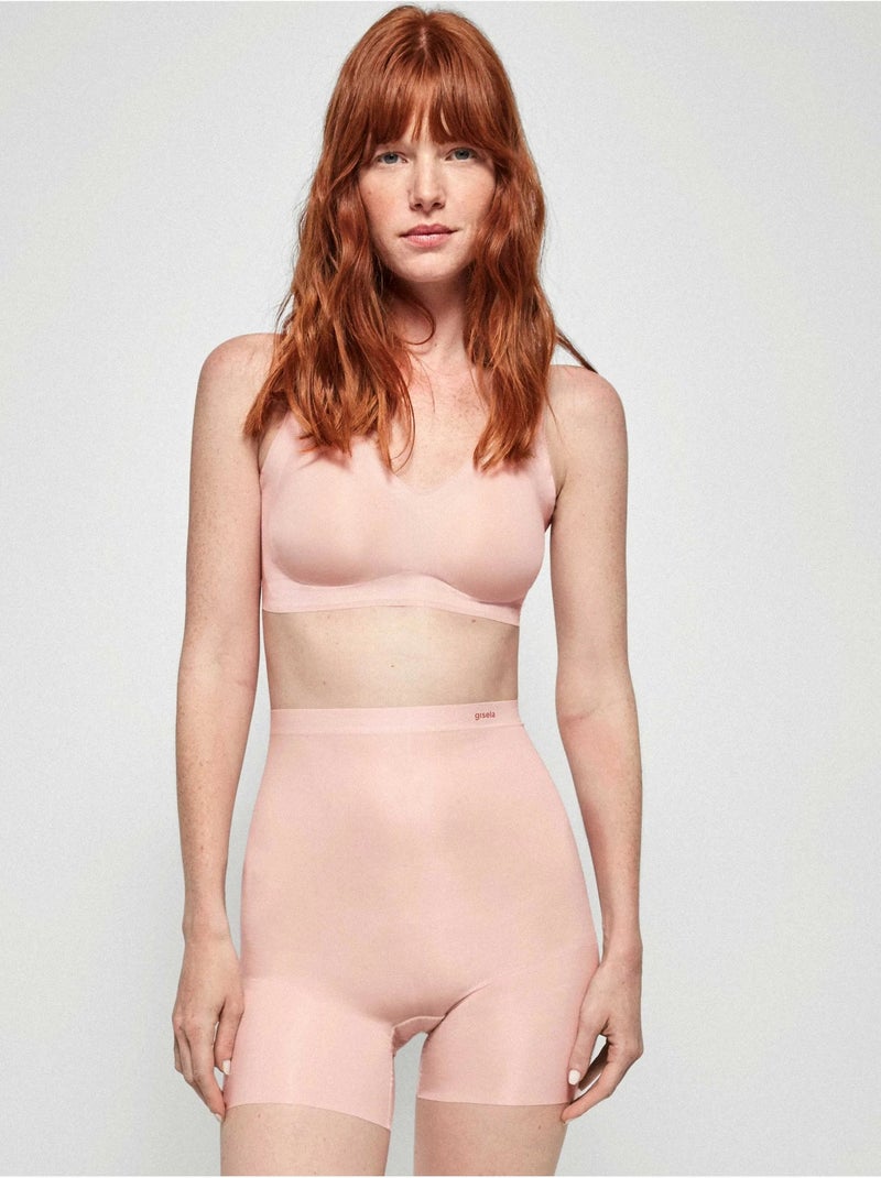 Pantaloni con rifiniture termofuse e taglio laser Rosa - Kiabi