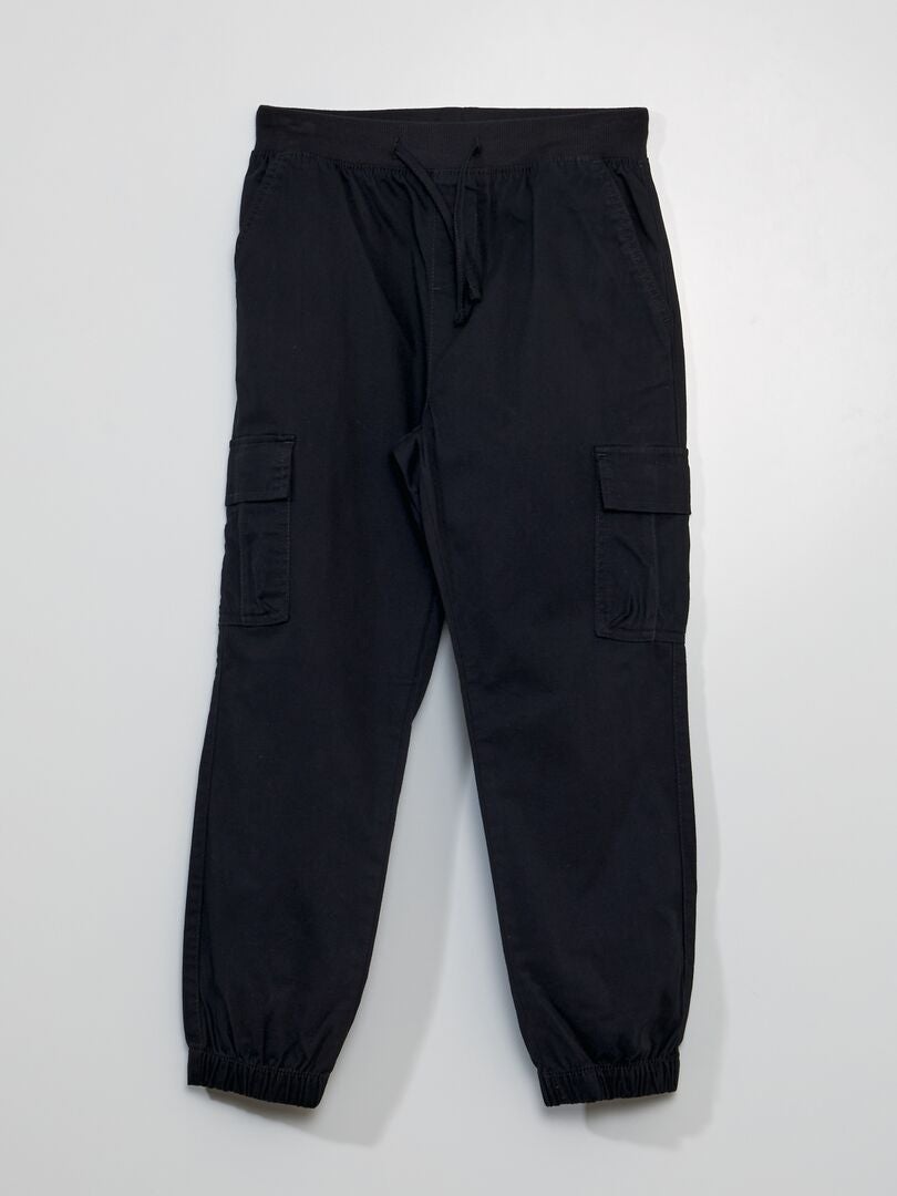 Pantaloni con tasche con patta - Taglio più confortevole nero - Kiabi