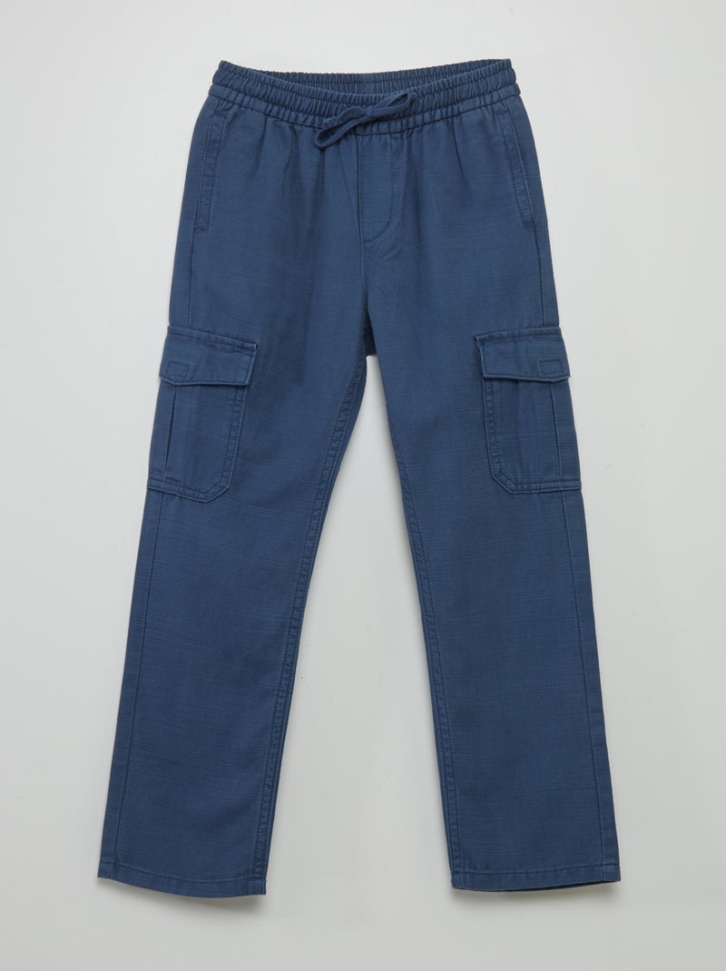 Pantaloni con tasche con patta BLU - Kiabi