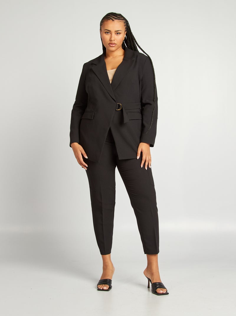 Pantaloni con tasche con patta nero - Kiabi