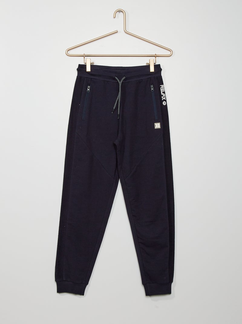 Pantaloni con tasche con zip blu marine - Kiabi