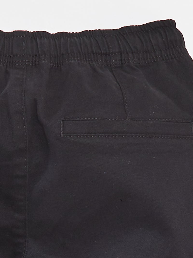 Pantaloni con tasche e vita regolabile nero - Kiabi